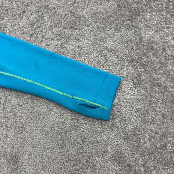 The North Face FlashDry 1/4 Zip Pullover Jacket Womens Small Blue Neon Green - Picture 9 of 16